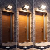  LED prigušiva spoljašnje zidno svetlo LED/12/18/24W/230V 3000/4000/6500K IP54 crna | Eponuda.com