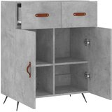 vidaXL Komoda betonsko siva 69,5x34x90 cm inženirski les | Shoptok.si