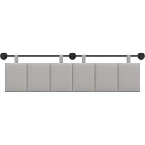  Držeće uzglavlje Zidne Oblačnosiva 190 x 55 x 5 cm tkanina - Siva boja oblaka 180 cm bez LED | shoptok.hr