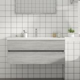 vidaXL Omarica za umivalnik siva sonoma 100x38,5x45 cm konstruiran les Cene