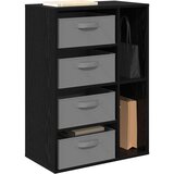  Strani šal s predalom Črna Orehovina 60 x 33,5 x 84 cm, (5000233778) | Shoptok.si