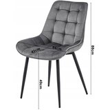  BERA stolica - svijetlo ružičasti baršun / crne noge x 2 | shoptok.hr