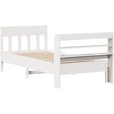  Okvir kreveta bez madraca bijeli 75 x 190 cm masivna borovina | shoptok.hr