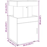  kolica bijela 50 x 41 x 89 cm od konstruiranog drva | shoptok.hr