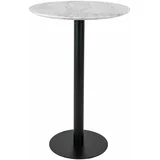 House Nordic Okrogla barska miza z mizno ploščo v marmornem dekorju ø 70 cm Bolzano –