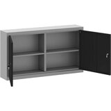 vidaXL Ormar za alate Sivi, Crni Hladno valjani čelik 100 x 20 x 55 cm | shoptok.hr