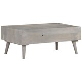  Stolić za kavu sivi 100x60x40 cm od masivnog grubog drva manga | shoptok.hr