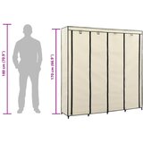  Ormar s 4 odjeljka krem 175 x 45 x 170 cm | shoptok.hr