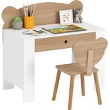 AIYAPLAY Otroški komplet pisalne mize z mizno ploščo in predalom, otroška miza in stol, (5000242399) | Shoptok.si