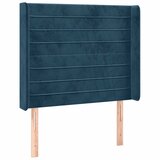  Uzglavlje s ušima tamnoplavo 103x16x118/128 cm baršunasto | Eponuda.com