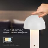  LED prigušiva punjiva stona lampa LED/1W/5V 3000-6000K 1800 mAh bela | Eponuda.com