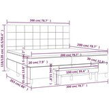  Box spring postelja z vzmetnico roza 200x200 cm žamet, (20896710) | Shoptok.si
