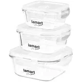 set staklenih posuda za hranu LT6012