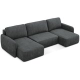 Makamii Tamno siva sklopiva/s prostorom za odlaganje kutna garnitura od šenila (u obliku slova "U") Lilo – | shoptok.hr