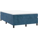  The Living Store Box spring postelja z vzmetnico temno moder 120x190 cm žamet - Box Spring Postelja, (21489162) | Shoptok.si