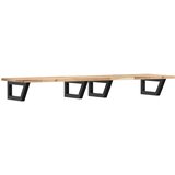  Zidna polica za umivaonik od čelika i masivnog bagremovog drva Smeđa 120 x 40 x 2 cm | Shoptok.si