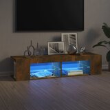 vidaXL tV ormarić s LED svjetlima boja dimljenog hrasta 135x39x30 cm Cijene