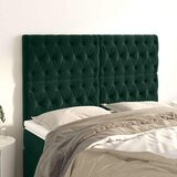  Uzglavlje tamnozeleno 160x7x118/128 cm baršunasto | shoptok.hr
