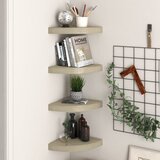 vidaXL Plutajuće kutne police 4 kom boja hrasta 25 x 25 x 3,8 cm MDF Cijene