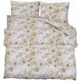  Set posteljine za poplun bijelo-smeđi 135 x 200 cm pamučni | shoptok.hr