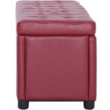 vidaXL Otoman za pohranu od umjetne kože 87,5 cm crvena boja vina | shoptok.hr
