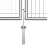  Vrtna vrata od pocinčanog čelika 400x125 cm srebrne boje | shoptok.hr