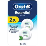 Oral-b Konac za zube voskirani Essential, Menta, 2x50 m Cene