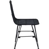  Stolica za blagovanje 2 pcs Crna 41 x 55 x 85 cm Ratan i Čelik | Eponuda.com