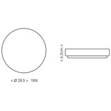  Ecolite W3090-18W - LED plafonsko svetlo za kupatilo LIRA LED/18W/230V IP44 | Eponuda.com