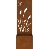 vidaXL Vrtni Sadič s Dekorativnom Pločom Rđa 50 x 140 cm | shoptok.hr