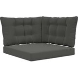  Jastuk za vanjsku sofU 3 pcs Antracit Poliester - Antracit 80 x 80 cm 1x sjedalo +1x naslon +1x bočna strana (2D s bartagom) | shoptok.hr