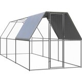 vidaXL Zunanji kokošnjak 2x6x2 m pocinkano jeklo Cene