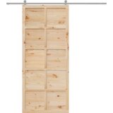 vidaXL Hlevska vrata Rjava 80 x 210 cm Trdna borovina | Shoptok.si