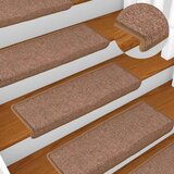  Prostirke za stepenice 15 kom 65x21x4 cm smeđe pravokutne rubove | shoptok.hr
