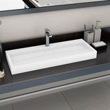 vidaXL umivalnik 120x46x11 cm mineralna litina/marmorna litina bel | Shoptok.si
