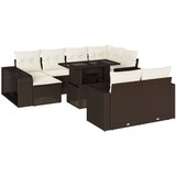 vidaXL 11-dijelni set vrtnih sofa od poliratana s jastucima smeđi | shoptok.hr