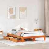 vidaXL Okvir kreveta bez madraca voštano smeđi 150x200 cm od borovine | shoptok.hr