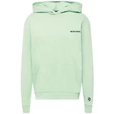 9N1M SENSE Sweater majica menta / tamno zelena / crna