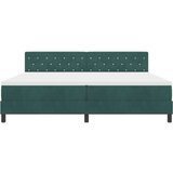 vidaXL Box Spring postelja z vzmetnico temno zelena 200x200 cm žamet, (22052842) | Shoptok.si