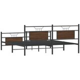  Metalni okvir kreveta bez madraca smeđa boja hrasta 160x200 cm | shoptok.hr
