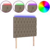  LED uzglavlje smeđesivo 90x7x118/128 cm od tkanine | Eponuda.com