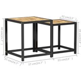  Stolići za čaj 2 kom MDF crno-žuti | shoptok.hr