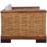  2-dijelni set sofa od prirodnog ratana s jastucima smeđi | Eponuda.com