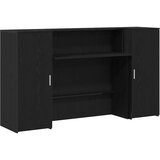 Furnova Sprejemna miza črni hrast 180x50x103,5 cm inženirski les, (22044313) | Shoptok.si