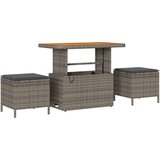  Set sofe za vrt od 9 komada s jastučićima siva poli ratan akacija dvosed sofa s jastučićima siva poli ratan set od 3 komada vr | shoptok.hr