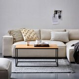 MID.YOU klubska miza, črna, barve hrasta | Shoptok.si