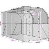  Kavez za piletinu uz zid Srebrna 400 x 200 x 215 cm | shoptok.hr