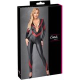 Cottelli Skin-tight Matte Look Jumpsuit 2730669 Black-Red S | shoptok.hr