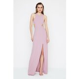 Trendyol X Sagaza Studio Lilac Cut Out Detailed Evening Dress Cene