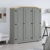 Furnova Garderobna omara mehiška borovina Corona Range s 3 vrati siva, (21930205) | Shoptok.si